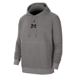 Nike Dri-FIT Air Jordan Michigan Football Champs Hoodie Grey Mens Small